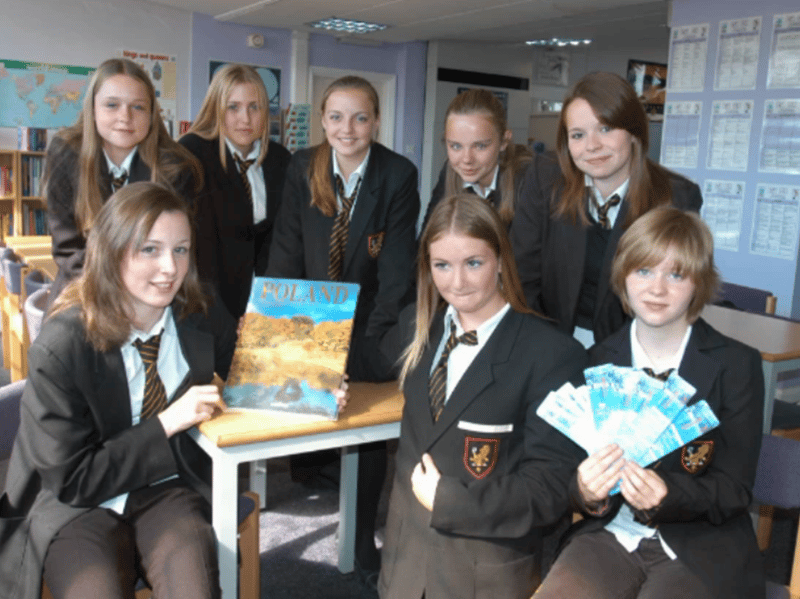 These Farringdon Community School students spent time in Poland on a visit in 2005.
Pictured left to right are Sarah Henderson, Abbe Oxenham, Elizabeth Lawton, Emma McDonald, Rebecca Dodds, Stacey Baxter, Naomi Eccles and Charlotte Metcalfe.