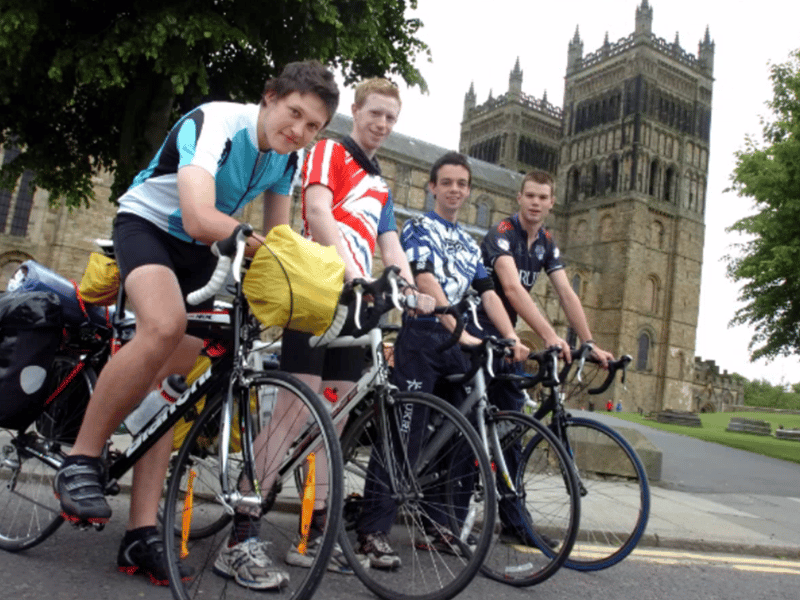 Francis Handzel, Ollie Hooper, Dan Gilbert and Joe Stonham were four Durham University students who cycled to southern Poland.
They raised money to help the battle against breast cancer in 2010.