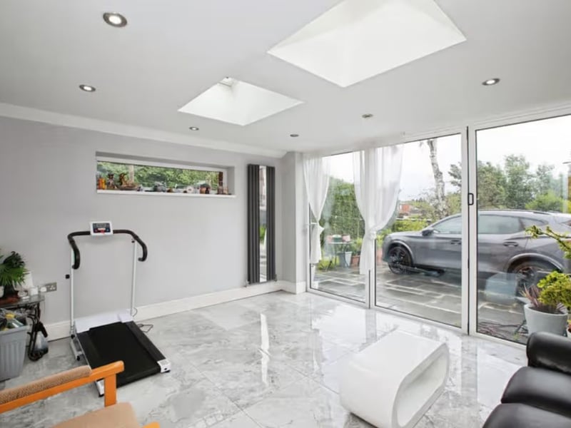 The family room at the back