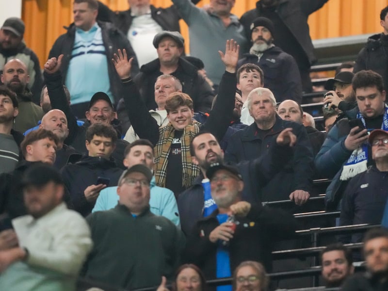 The Pompey fans returned from Molineux after witnessing a battling draw against Wolves.