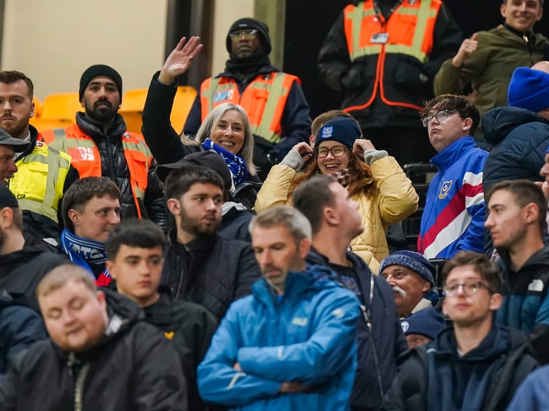 1,976 Pompey fans made the midweek trip to Molineux.