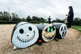 The Halloween Hay Trail display at 'The Tinnies'.