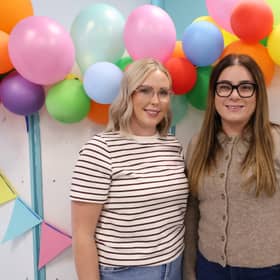 IMG_2529: Newly qualified midwives Christine Jennings and Jodie Nicholl both have
longstanding connections to Southern Trust maternity services, having welcomed their
own children through the service and worked as Maternity Support Workers before
qualifying.