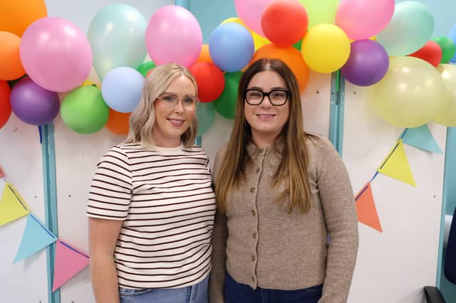 IMG_2529: Newly qualified midwives Christine Jennings and Jodie Nicholl both have
longstanding connections to Southern Trust maternity services, having welcomed their
own children through the service and worked as Maternity Support Workers before
qualifying.