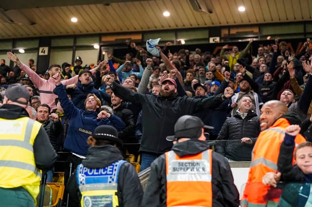 The Pompey fans returned from Molineux after witnessing a battling draw against Wolves.