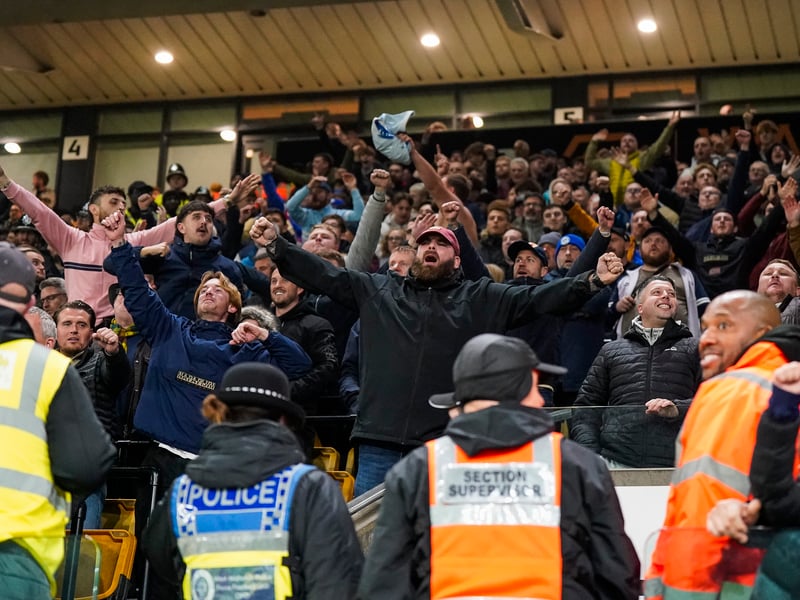 The Pompey fans returned from Molineux after witnessing a battling draw against Wolves.
