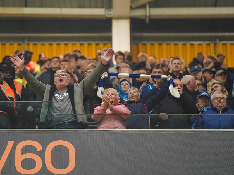 Celebrating a share of the points at the full-time whistle.