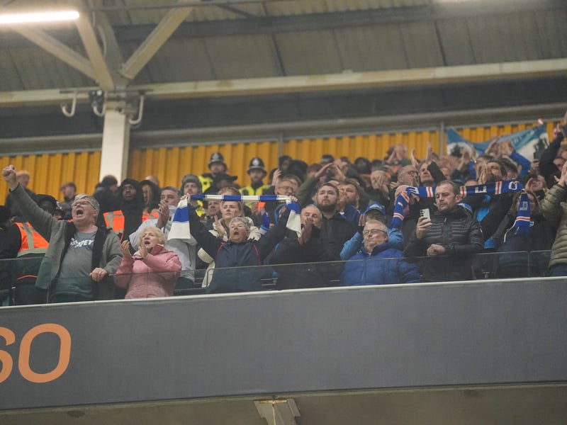 Celebrating a share of the points at the full-time whistle.