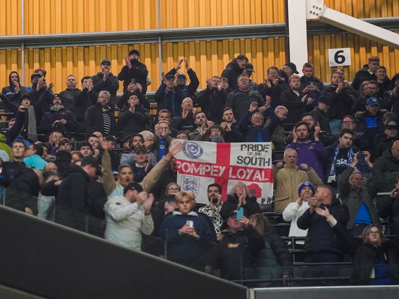 Celebrating a share of the points at the full-time whistle.