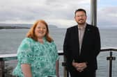 Cllr Richard Brown-Stewart and Alliance Leader Naomi Long MLA.