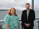Cllr Richard Brown-Stewart and Alliance Leader Naomi Long MLA.
