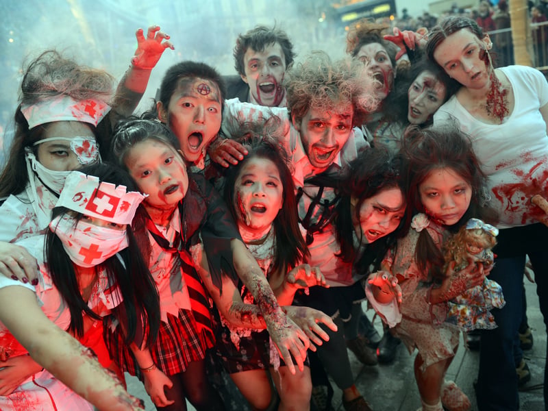 Fright Night,Sheffield City Centre.....Sheffield University Zombies