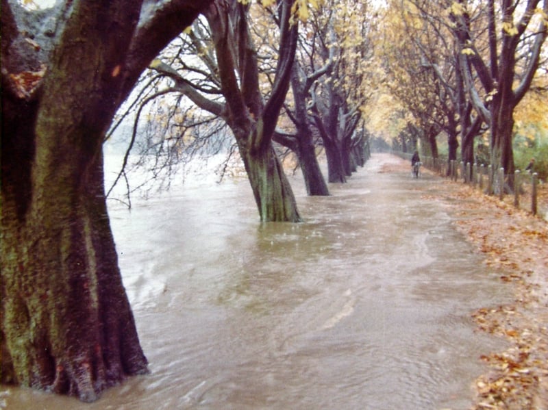 Avenham Park, Preston, flooding on October 27 1980, sent in by reader Ken Chapman 