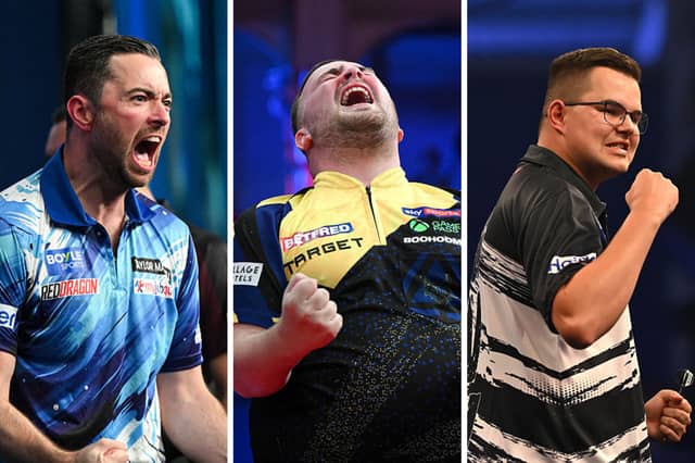The three current highest-earners in the world of darts.
