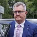Jeffrey Donaldson leaving a vehcile 