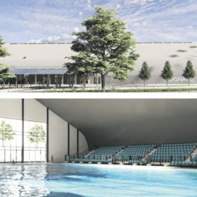 An image of the proposed regional aquatic centre in Knocknacarra