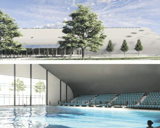 An image of the proposed regional aquatic centre in Knocknacarra