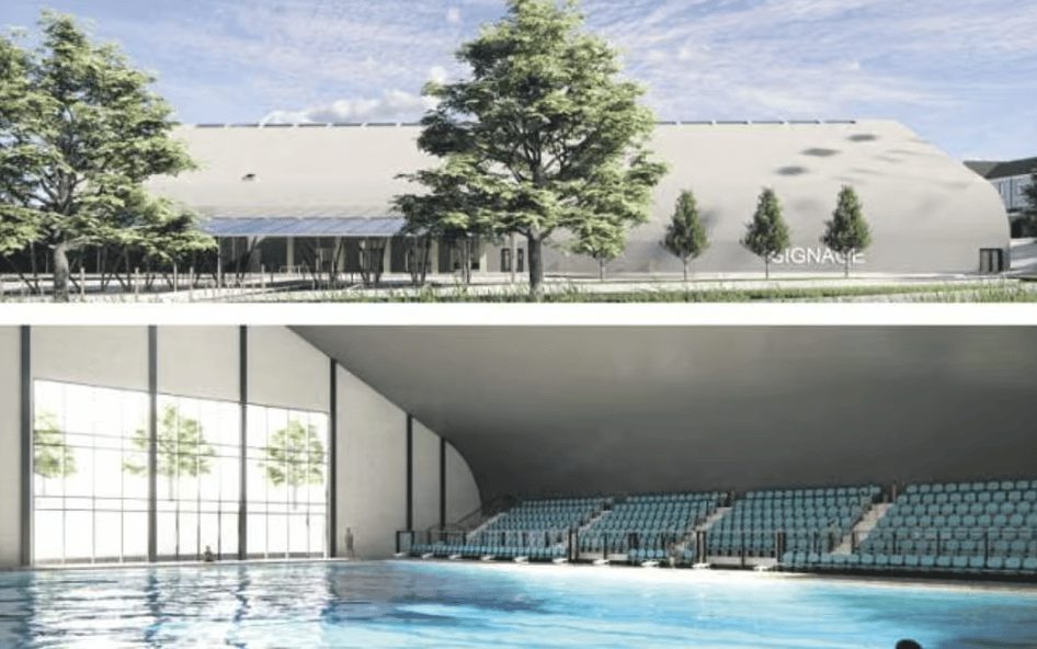 An image of the proposed regional aquatic centre in Knocknacarra