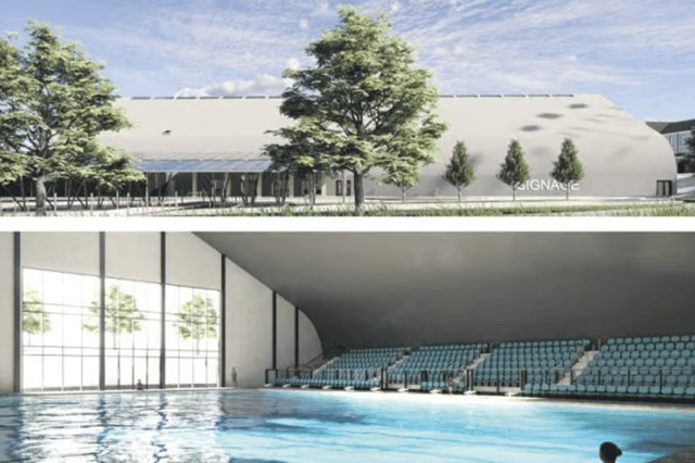 An image of the proposed regional aquatic centre in Knocknacarra