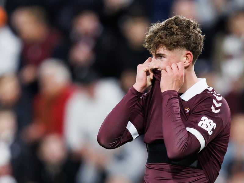 6/10 Hard shift for the youngster but he ran into space well when Hearts attacked. Needed more supply inside the box.