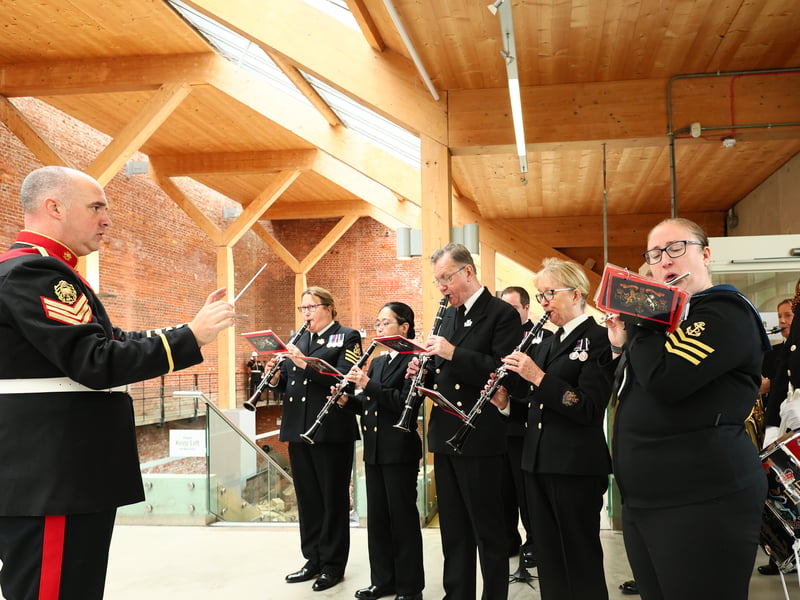 Band of HMS Collingwood at the Trafalgar Day commemorations.