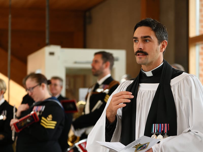 The Rev Thomas James who led the service.