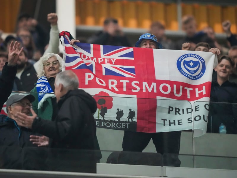 Tuesday night's trip to Molineux was Pompey's first since October 2009.
