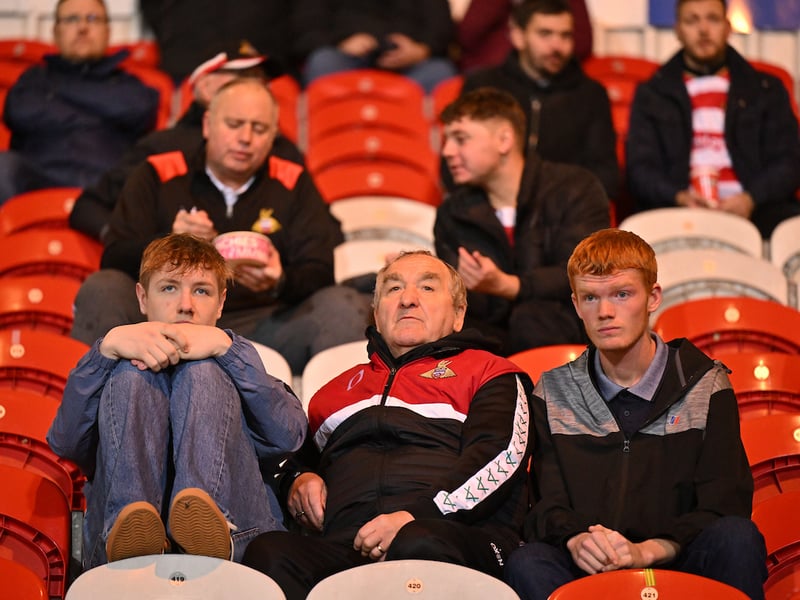 A crowd of 7,202 supporters were in attendance for the rainy evening fixture at the Club Doncaster Sports Village