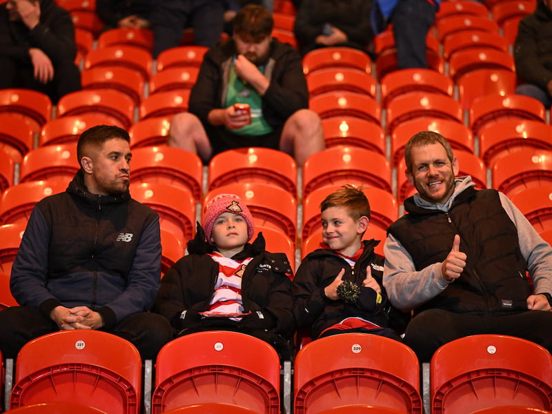 A crowd of 7,202 supporters were in attendance for the rainy evening fixture at the Club Doncaster Sports Village