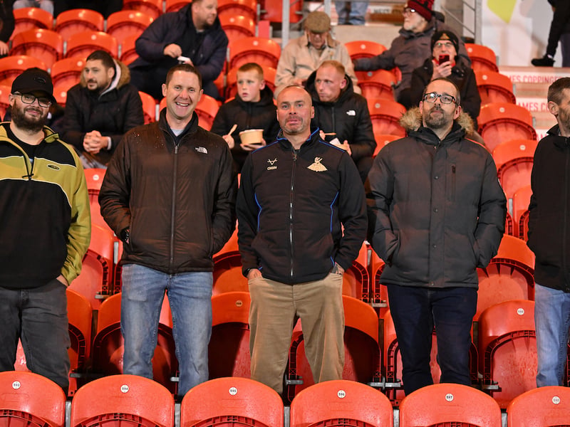 A crowd of 7,202 supporters were in attendance for the rainy evening fixture at the Club Doncaster Sports Village