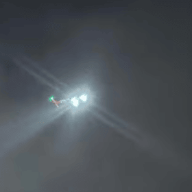 Helicopter in action during the search