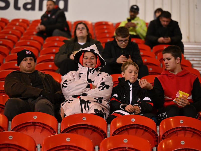 A crowd of 7,202 supporters were in attendance for the rainy evening fixture at the Club Doncaster Sports Village