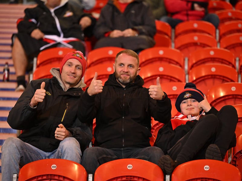 A crowd of 7,202 supporters were in attendance for the rainy evening fixture at the Club Doncaster Sports Village