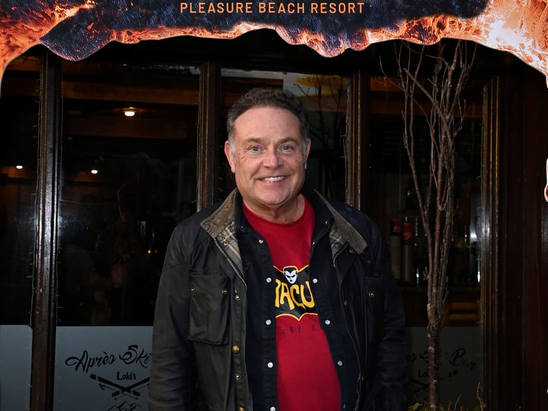 Cold Feet star John Thomson visits Blackpool Pleasure Beach Resort's Journey to Hell