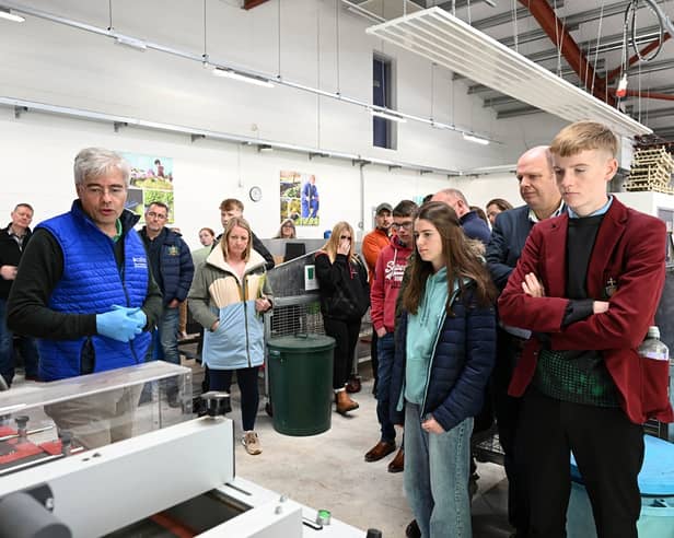 Horticulture lecturer, Ciaran Mulholland displayed the use of technology within horticulture to visitors at Greenmount Campus open day. SU1244CD26