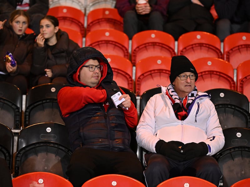 A crowd of 7,202 supporters were in attendance for the rainy evening fixture at the Club Doncaster Sports Village