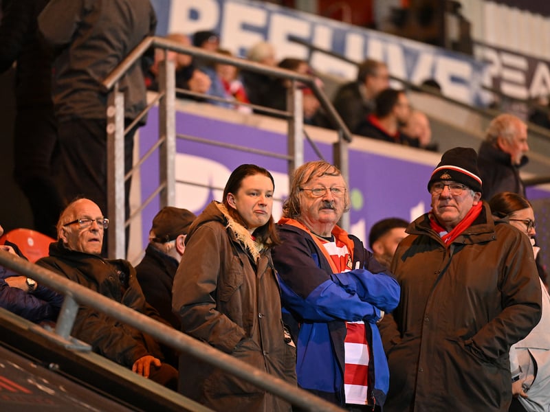 A crowd of 7,202 supporters were in attendance for the rainy evening fixture at the Club Doncaster Sports Village