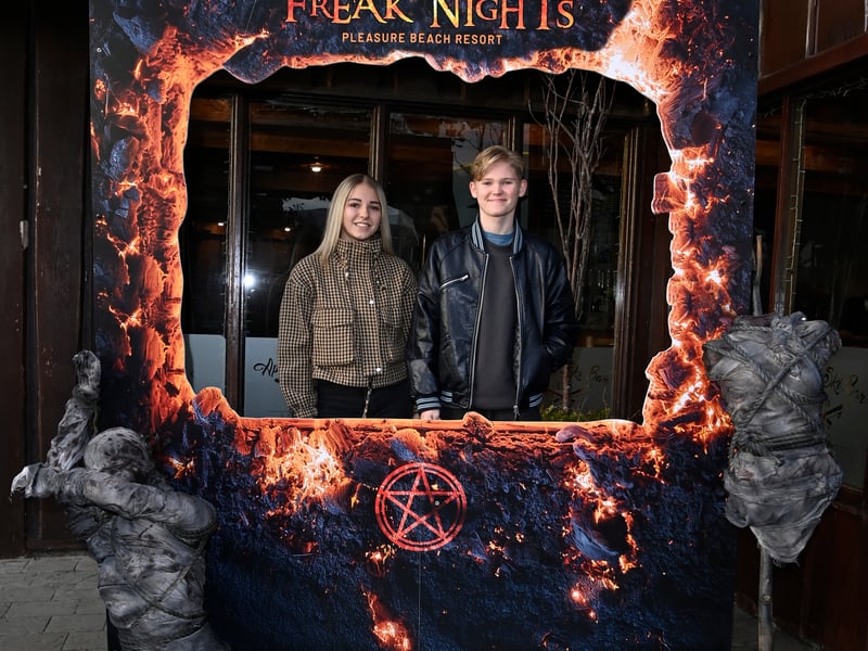 Hollyoaks actor Leo Cole  visits Blackpool Pleasure Beach Resort's Journey to Hell