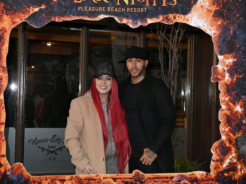 Singer Michelle Mckenna, with partner Dan Johnson, visits Blackpool Pleasure Beach Resort's Journey to Hell