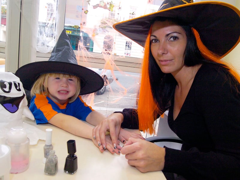 Pictured enjoying the Halloween party at Reed in partnership, Hall Gate Doncaster, receptionist Tracey Gedney and Catie Dudley, four. 