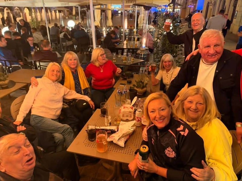 These fans enjoying the moment after over half-a-century waiting to be back in Europe.
