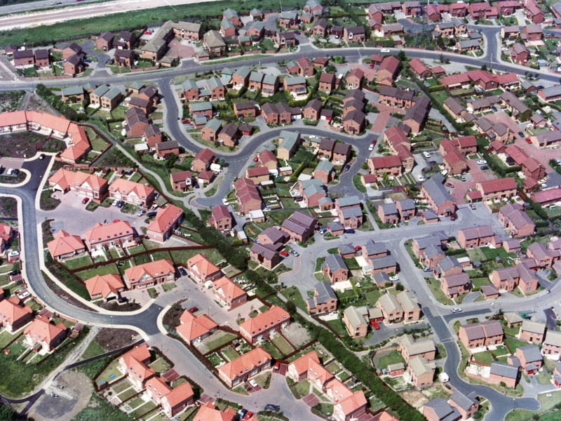 Aerial view of the Owlthorpe Estate, Mosborough - 1994
