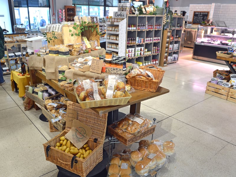 The farm shop stocks local producers