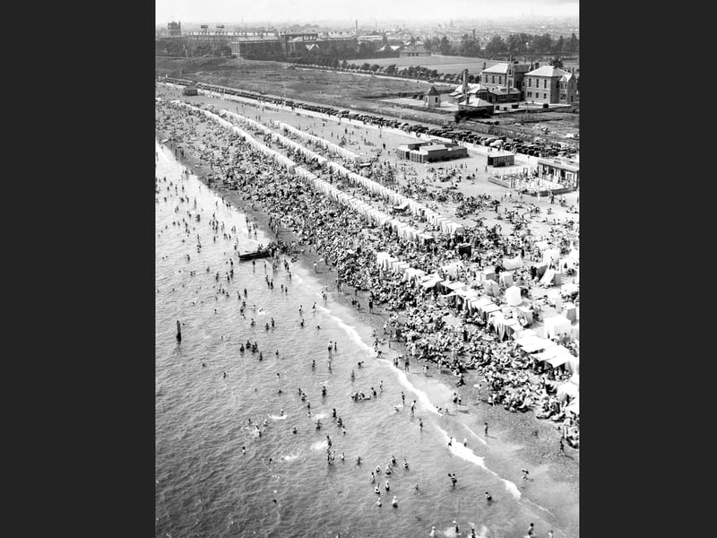 Holiday crowds at Southsea on Portsea Island, Hampshire, 1935