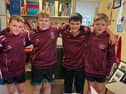 Saint Patrick's pupils Charlie, Odhran, Oisin and Noah who took part in the Kids court held in their school 