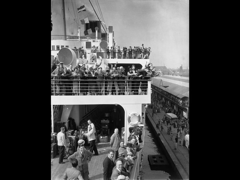 The new Cunard White Star liner Queen Mary set off from Southampton on her maiden voyage across the Atlantic, 27 May 1936