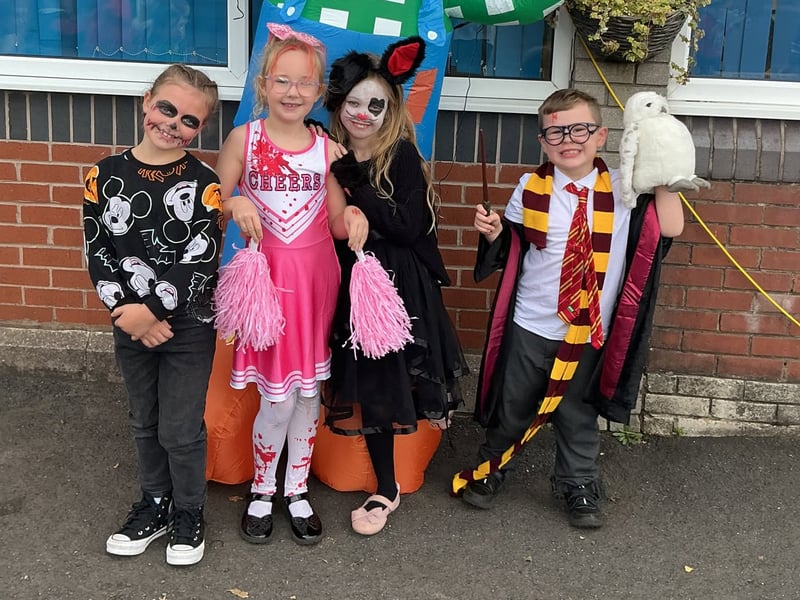 Pupils dressed up for the Halloween Fun Day