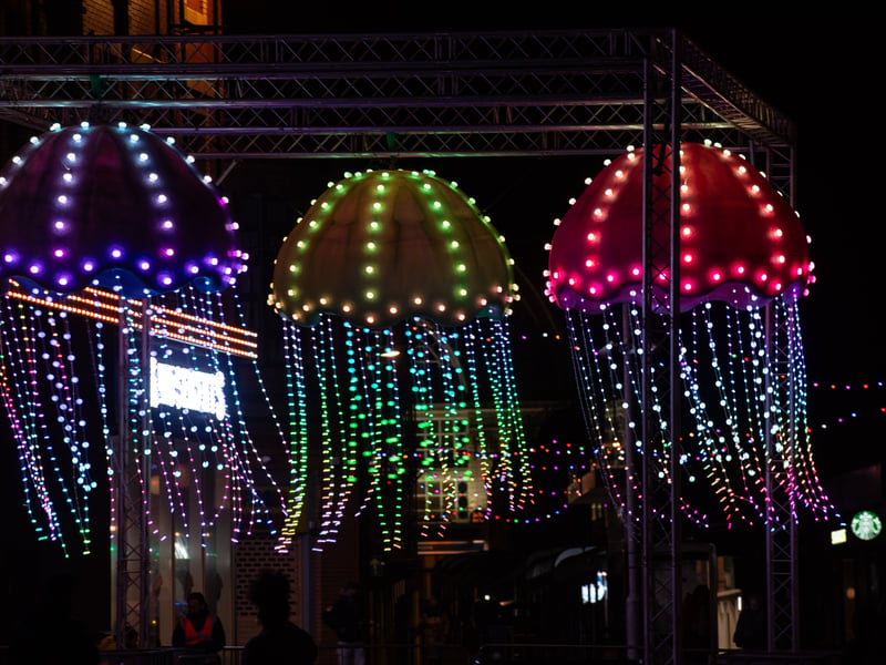 Lightpool 2026 art trail on opening night in Blackpool. Photo: Lucinda Herbert
