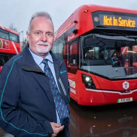 Strabane native, Noel Christy, bus driver, Translink, who is retiring after 50 years of service. SU3344CD26