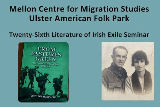 Mellon Centre for Migration Studies will host their annual Literature of Irish Exile seminar, now in its 26th year on Saturday, November 21. SU3244CD26
